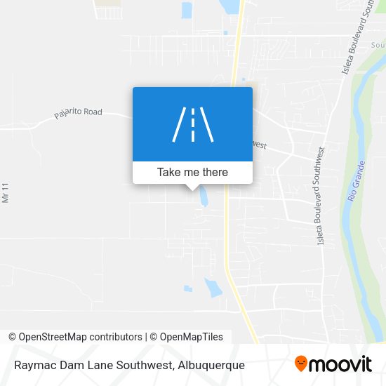 Raymac Dam Lane Southwest map