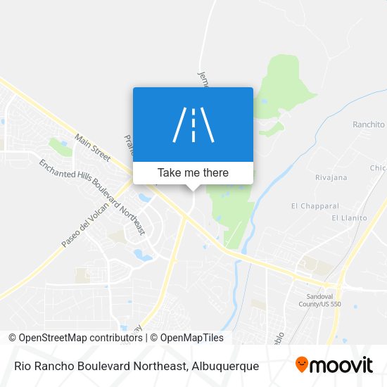 Rio Rancho Boulevard Northeast map