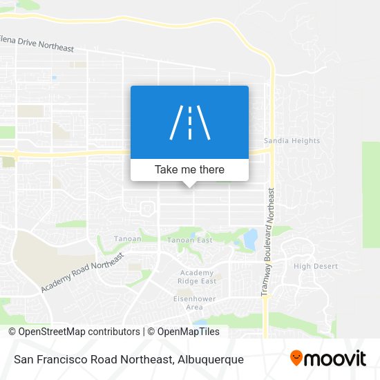 San Francisco Road Northeast map