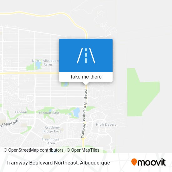 Mapa de Tramway Boulevard Northeast