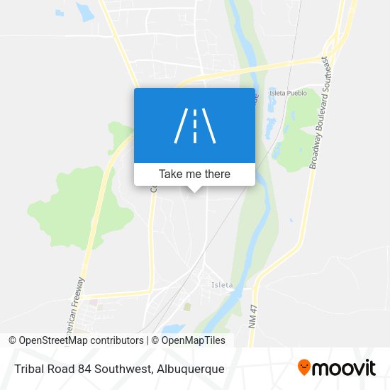 Tribal Road 84 Southwest map