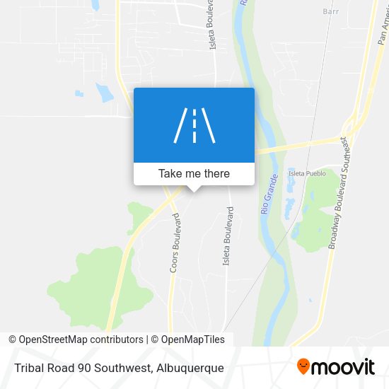 Tribal Road 90 Southwest map