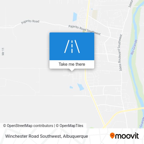 Winchester Road Southwest map