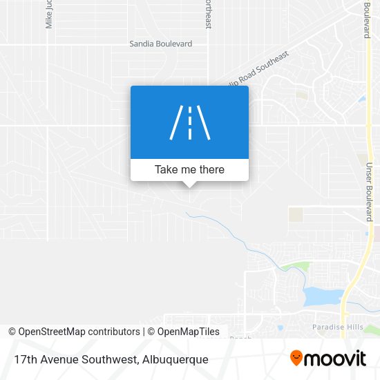 17th Avenue Southwest map