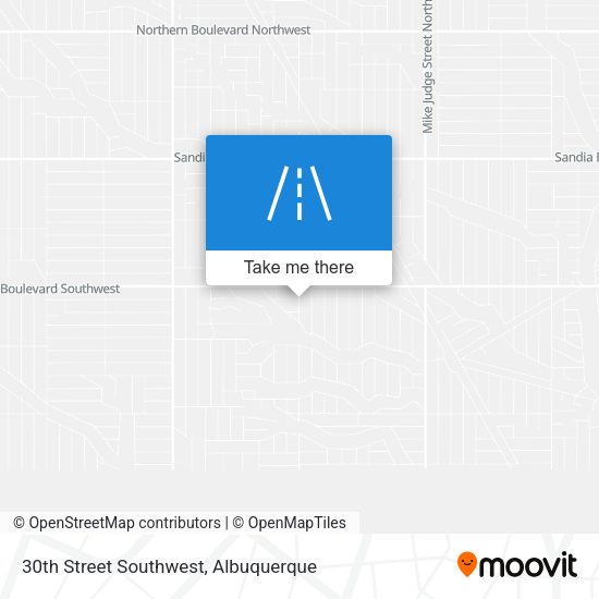 30th Street Southwest map