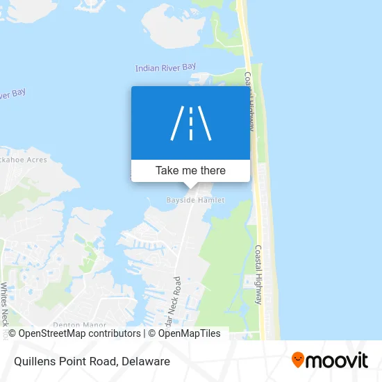 Quillens Point Road map