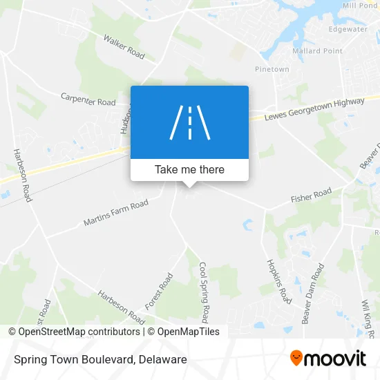 Spring Town Boulevard map