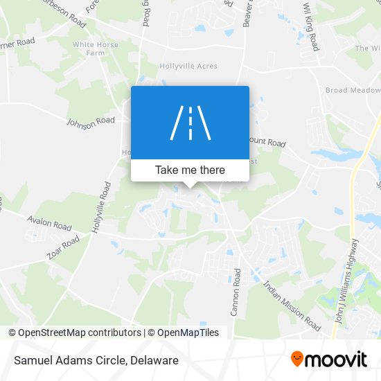 Mapa de Samuel Adams Circle