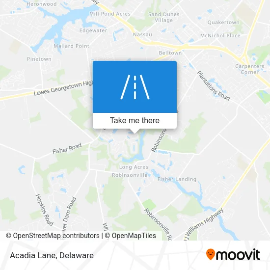 Acadia Lane map