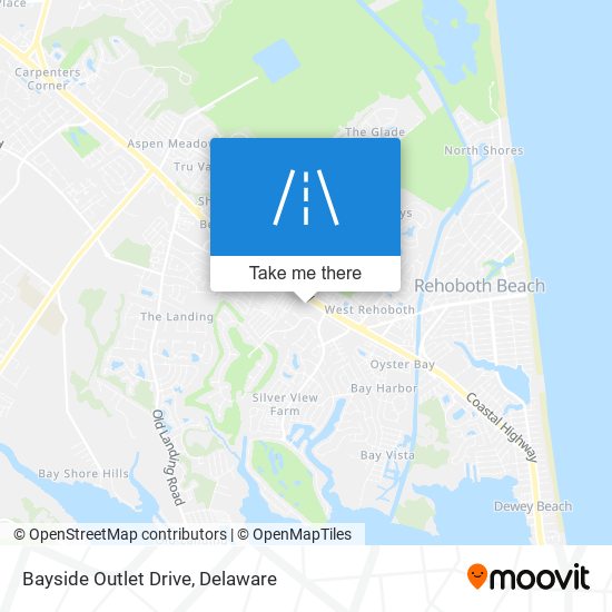 Bayside Outlet Drive map