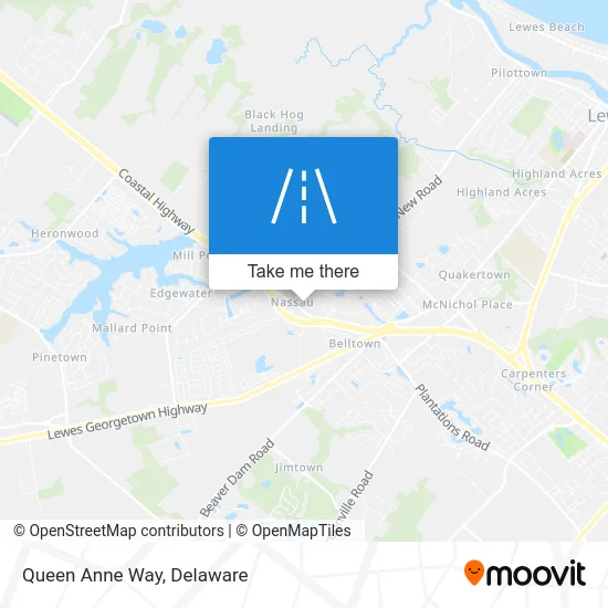 Queen Anne Way map