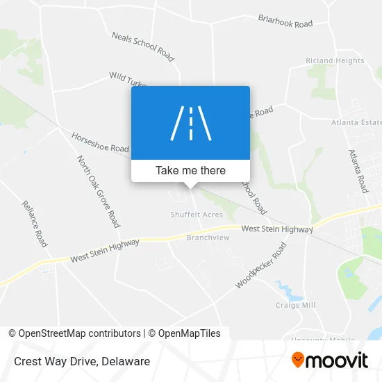 Crest Way Drive map