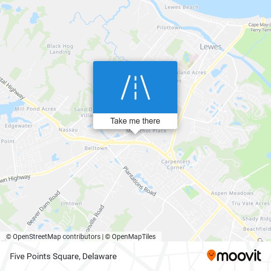 Mapa de Five Points Square