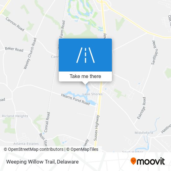 Mapa de Weeping Willow Trail