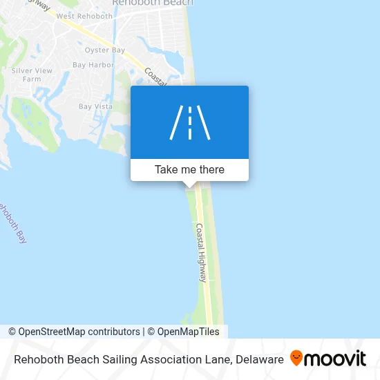 Rehoboth Beach Sailing Association Lane map