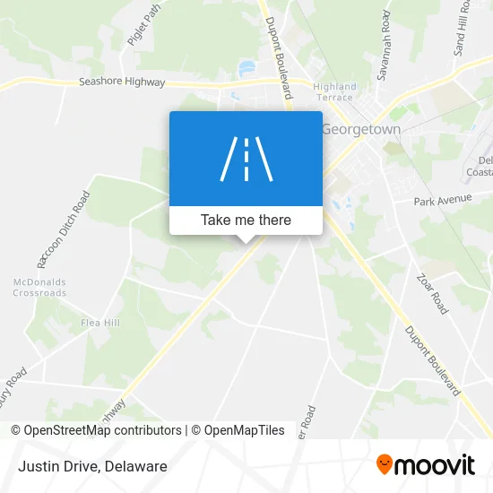 Justin Drive map
