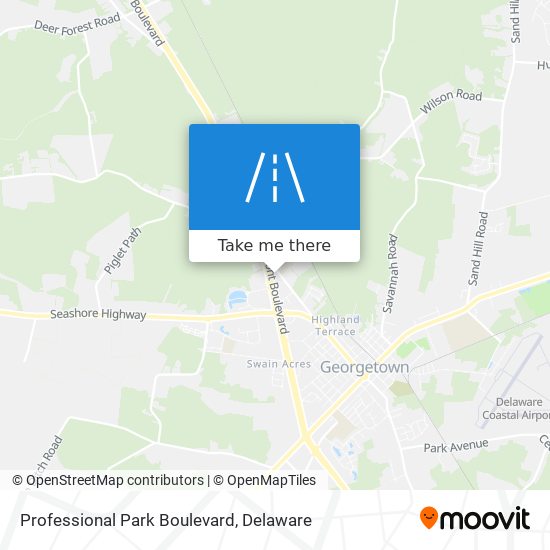 Professional Park Boulevard map