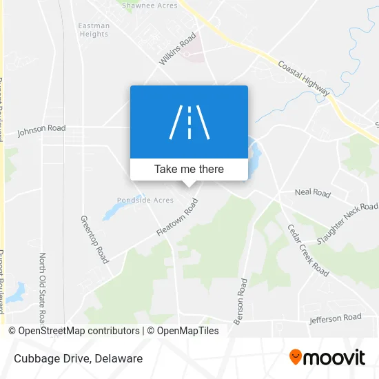 Cubbage Drive map