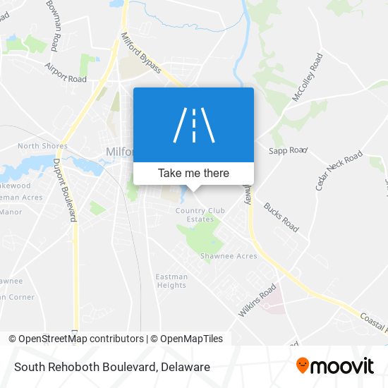 South Rehoboth Boulevard map
