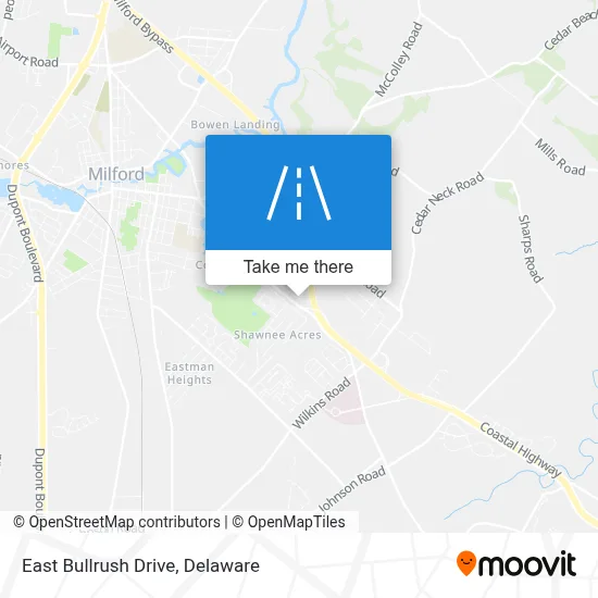 East Bullrush Drive map