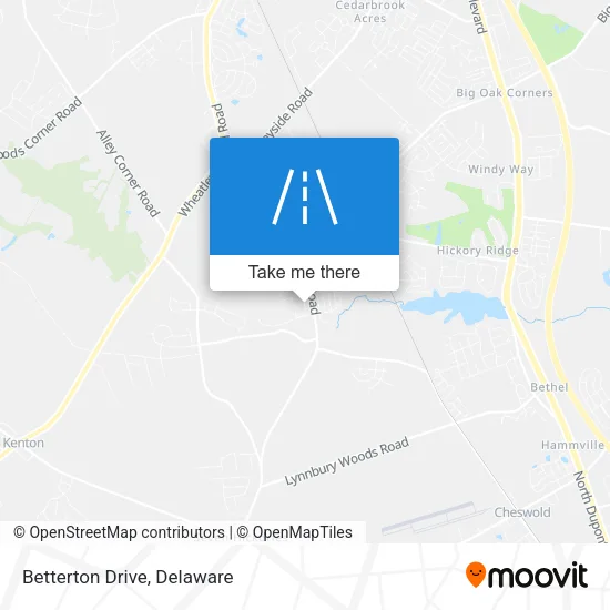 Betterton Drive map