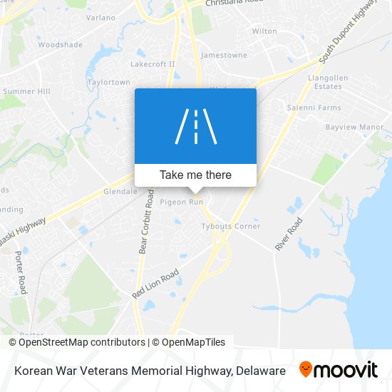 Mapa de Korean War Veterans Memorial Highway