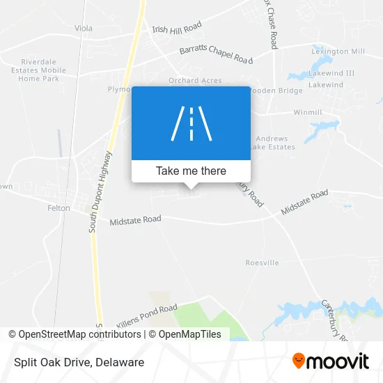 Split Oak Drive map