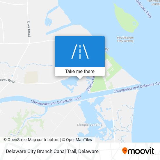 Delaware City Branch Canal Trail map