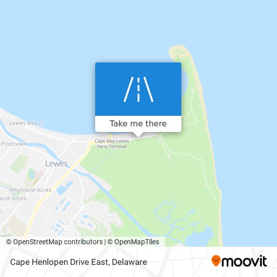 Cape Henlopen Drive East map