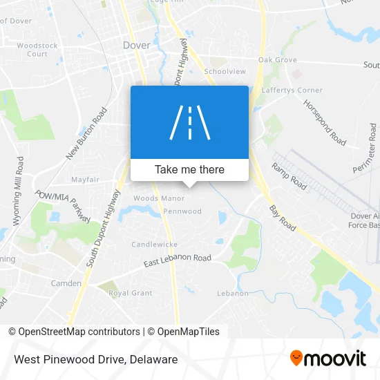 West Pinewood Drive map