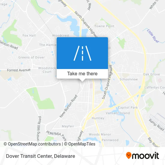 Dover Transit Center map
