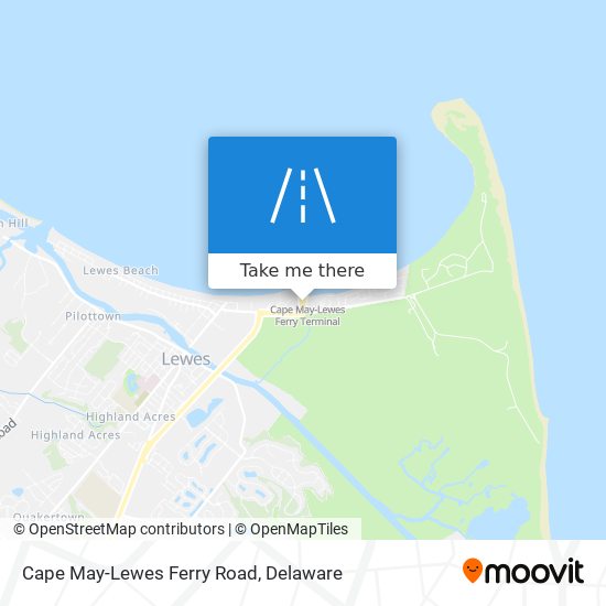 Mapa de Cape May-Lewes Ferry Road