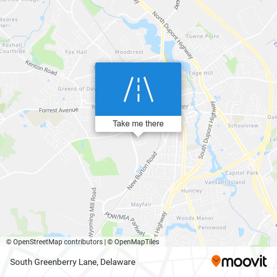 South Greenberry Lane map