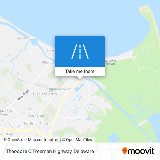 Mapa de Theodore C Freeman Highway