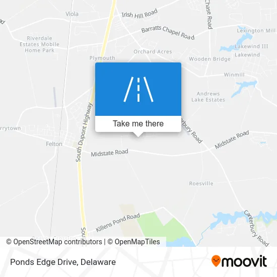 Ponds Edge Drive map