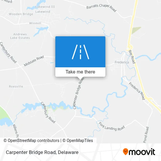 Carpenter Bridge Road map