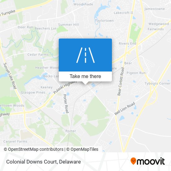 Colonial Downs Court map