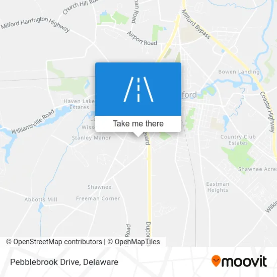Pebblebrook Drive map