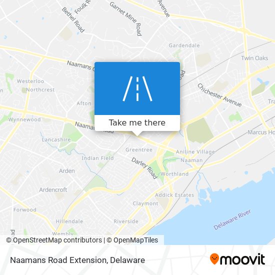 Naamans Road Extension map