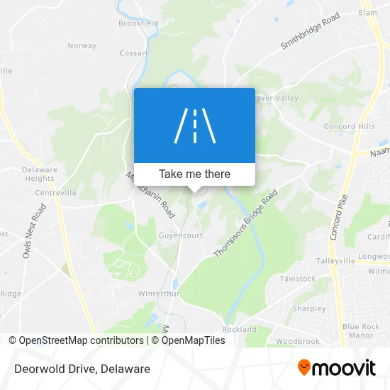 Deorwold Drive map