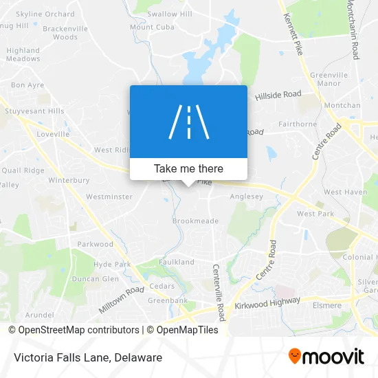 Victoria Falls Lane map