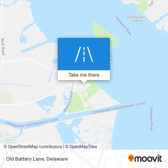 Old Battery Lane map