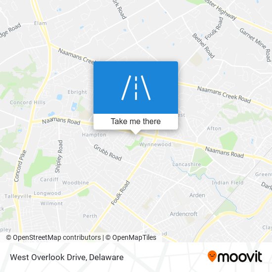 West Overlook Drive map