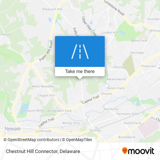 Chestnut Hill Connector map
