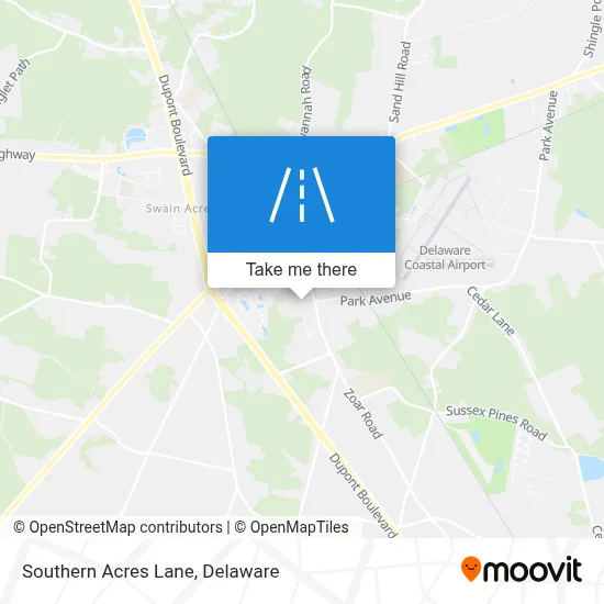 Southern Acres Lane map