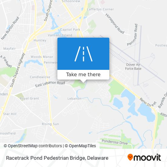Racetrack Pond Pedestrian Bridge map