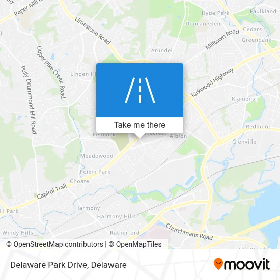 Delaware Park Drive map