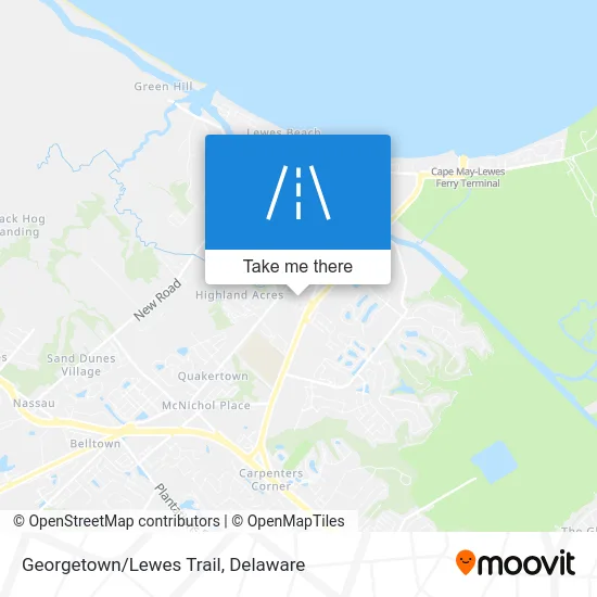 Georgetown/Lewes Trail map