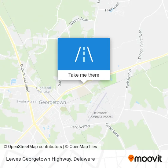 Lewes Georgetown Highway map