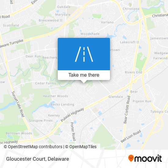 Mapa de Gloucester Court